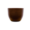 Eggy Blumentopf Bronze – ein eleganter, runder Pflanzkübel mit edlem Bronze-Finish, ideal für stilvolle Pflanzenpräsentation.