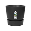Elho Greenville Rund Blumentopf Schwarz – ein kompakter, nachhaltiger Pflanzkübel mit elegantem, zeitlosem Design.