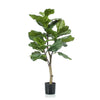 Kunstpflanze – Ficus Lyrata – Geigenfeige – 90 cm